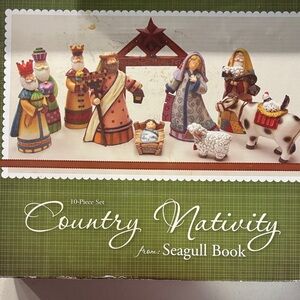 Beautiful Country 10piece Seagull Book Nativity Set - Multicolor, in orig. box
